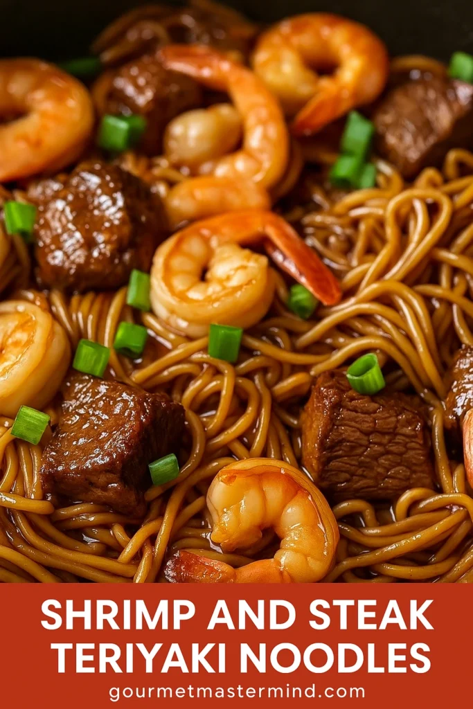 Shrimp and Steak Teriyaki Noodles