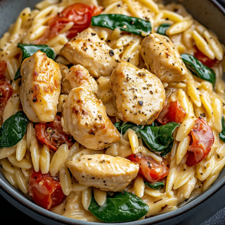 Creamy Tuscan Chicken Orzo