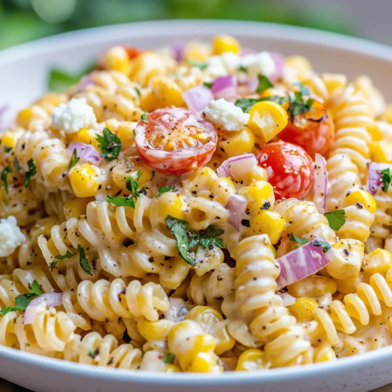 Creamy Mexican Street Corn Pasta Salad
