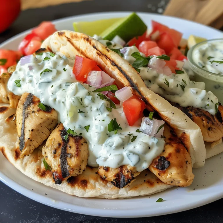 Greek Chicken Gyros with Tzatziki Sauce