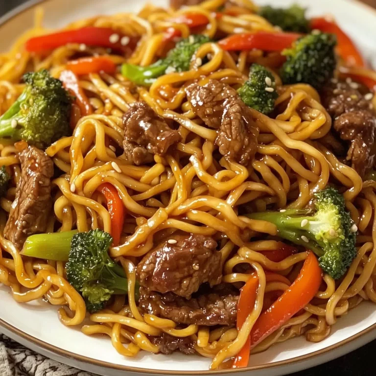Homemade Beef lo mein
