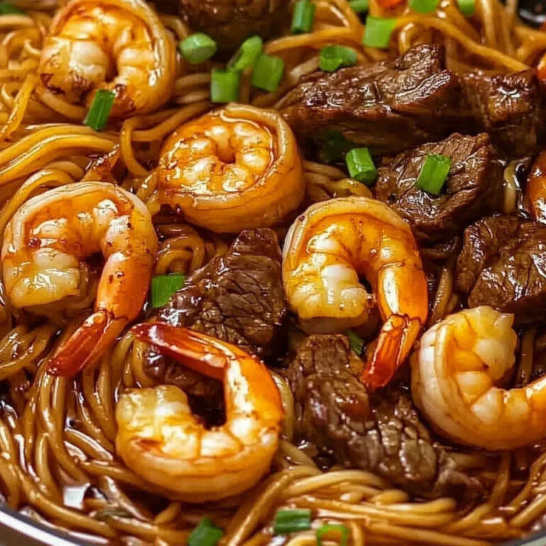 Shrimp and Steak Teriyaki Noodles