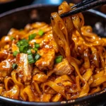 Spicy Garlic Chicken Noodles
