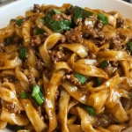 Easy Mongolian Ground Beef Noodles
