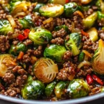Ground Beef & Brussels Sprouts Stir-Fry
