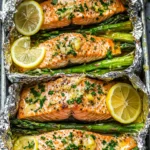 Lemon Garlic Butter Salmon Foil Packs
