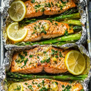 Lemon Garlic Butter Salmon Foil Packs