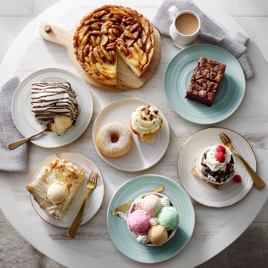 abdou 10 Desserts Top down photorealistic food photography o fa6e3cc4 bf56 4fca 9a97 21455d4d83b8 2