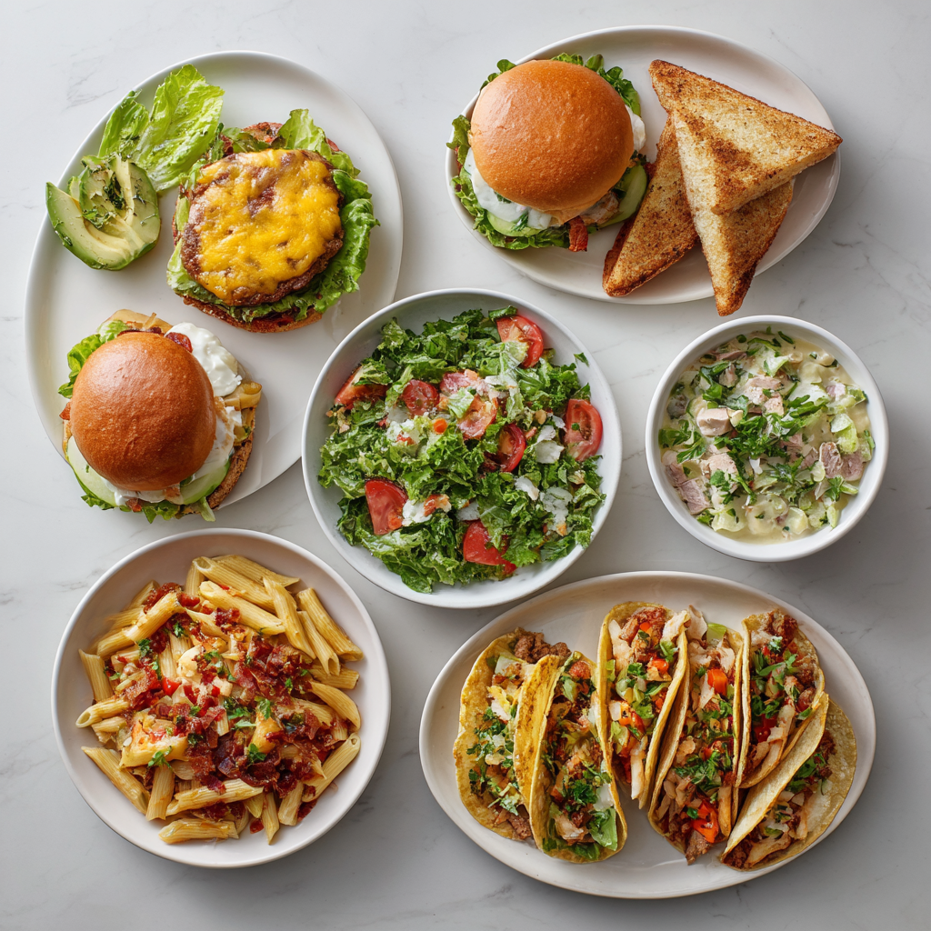 abdou 10 Lunch Top down photorealistic food photography of 6 c2b02f54 fee5 46ce a3f8 c41fcd4e8f57 0