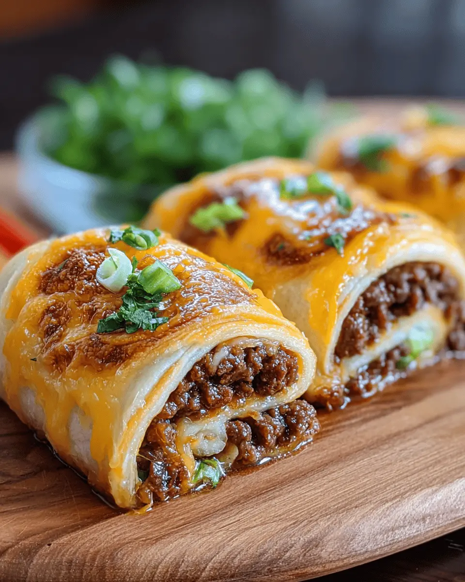 Home 4 Easy Garlic Butter Beef Cheeseburger Rollups: Irresistibly Gooey!
