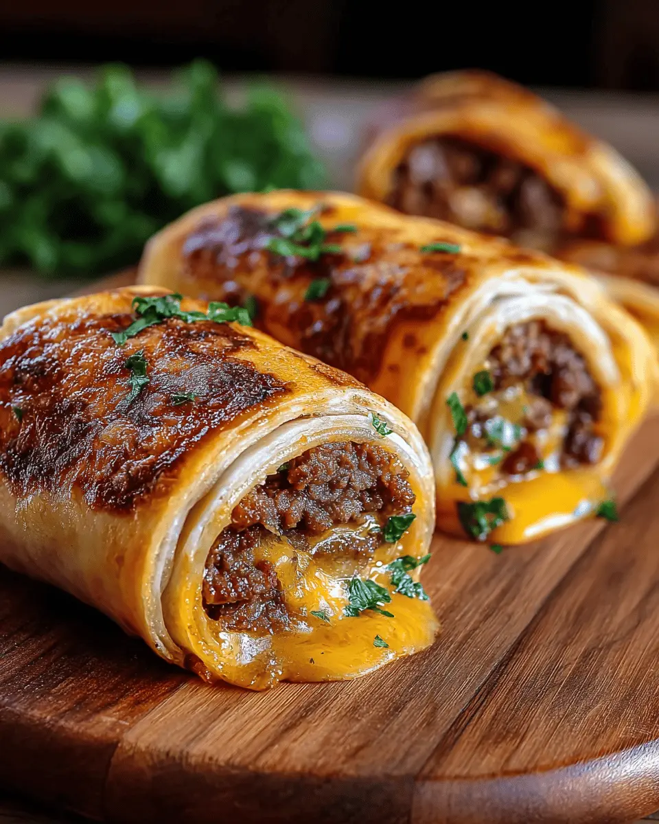 Easy Garlic Butter Beef Cheeseburger Rollups: Irresistibly Gooey! 6