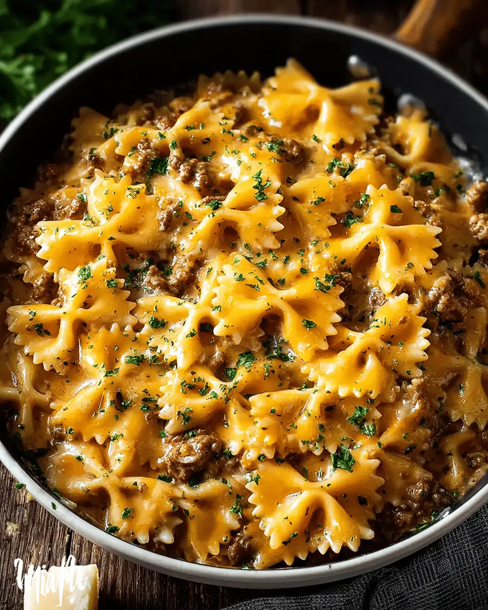 Cheesy Beef Bowtie Pasta: Irresistibly Creamy Garlic Butter Bliss 7 obmjkjesshcmumothenz