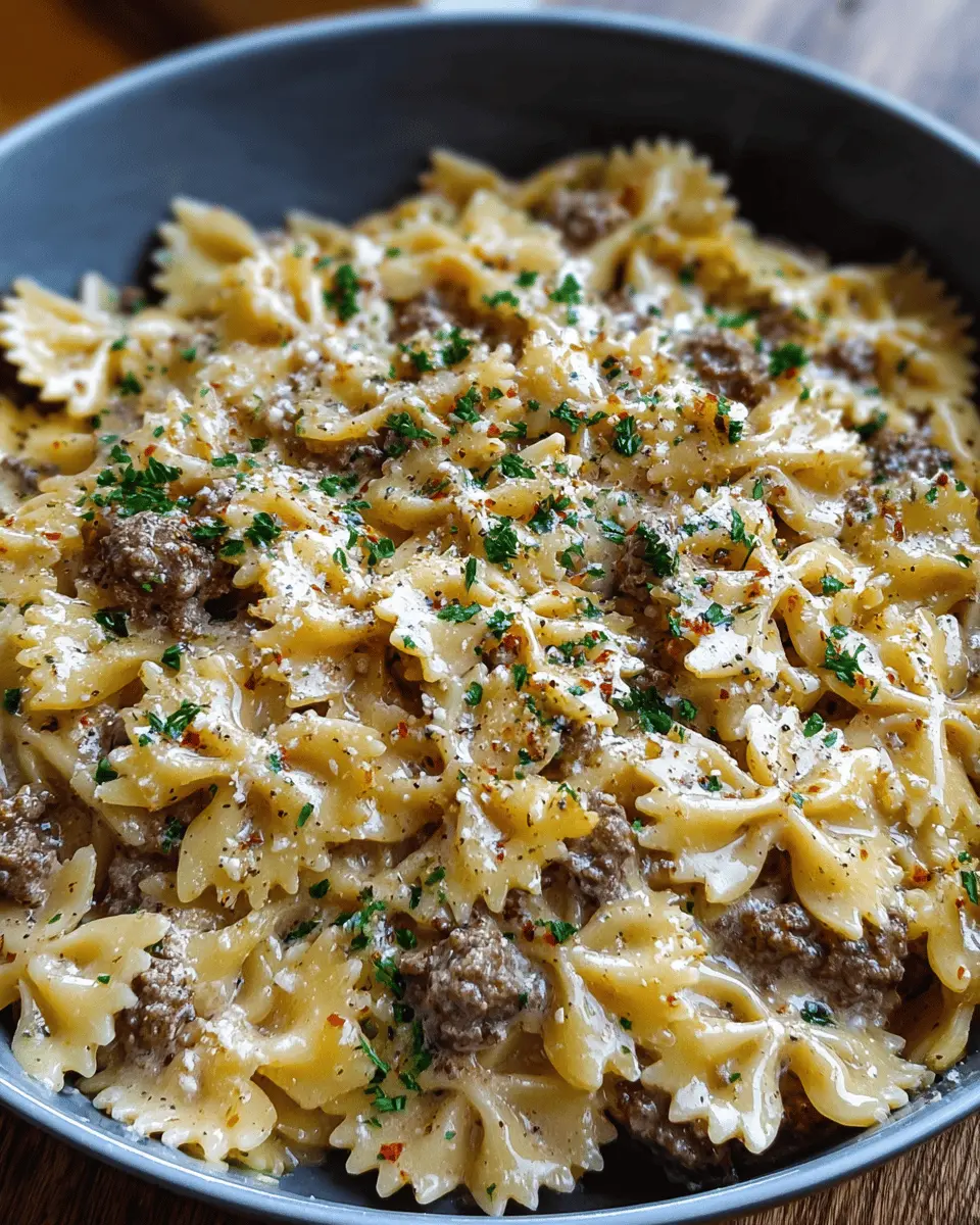 Creamy Parmesan Garlic Beef Bowtie Pasta: Easy & Irresistible! 7 unw1f62zzrwwzf3w9k8z